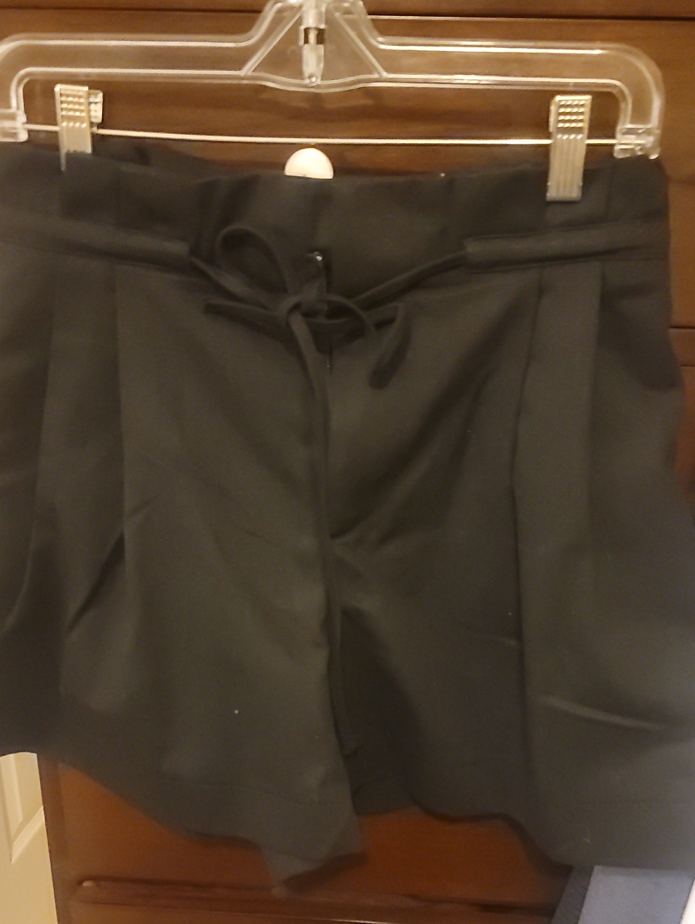 NWOT HYFVE Black High-Waist Tie-Front Shorts